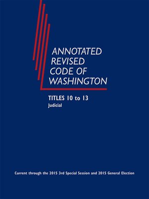 cover image of Annotated Revised Code of Washington